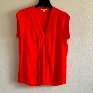 Serein - Harine Pleat Detail Blouse in Red